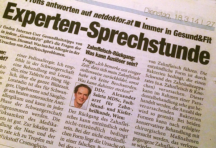 Zeitungsausschnitt Heute 18.03.2014